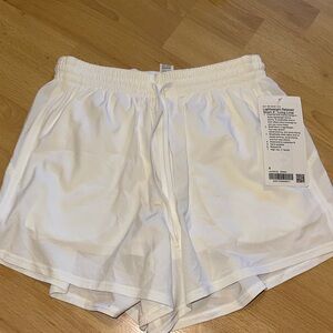 LULU White Athletic Shorts
